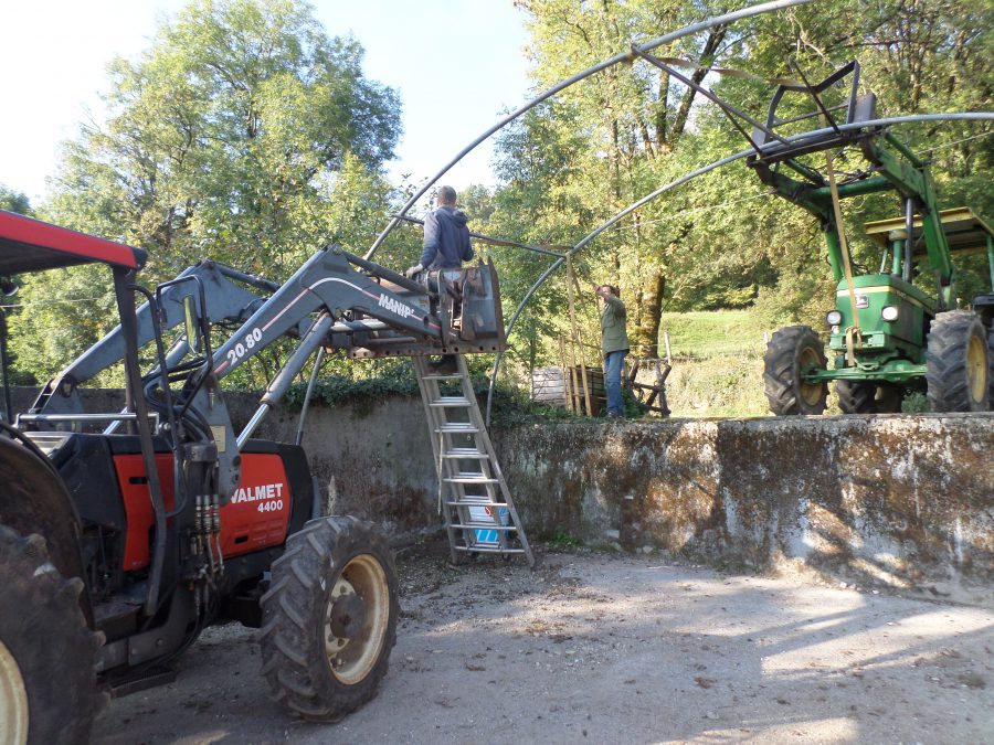 construction de l'abri